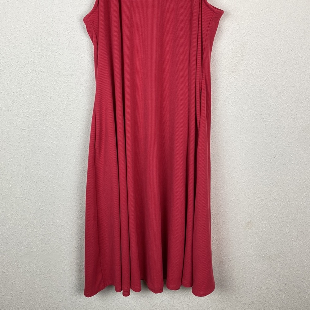 Torrid | Mini Rib Trapeze Dress Red/Pink 1 (1X) - Picture 6 of 15